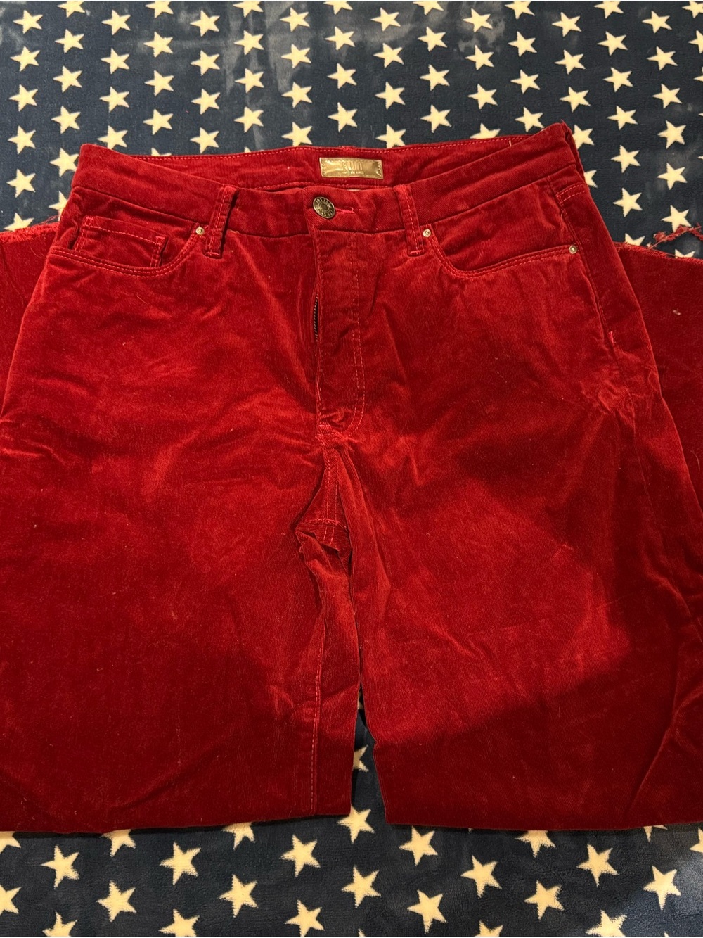 Kut from the Kloth Deep Burgundy Wide-Leg Corduroy Pants - Picture 4 of 7